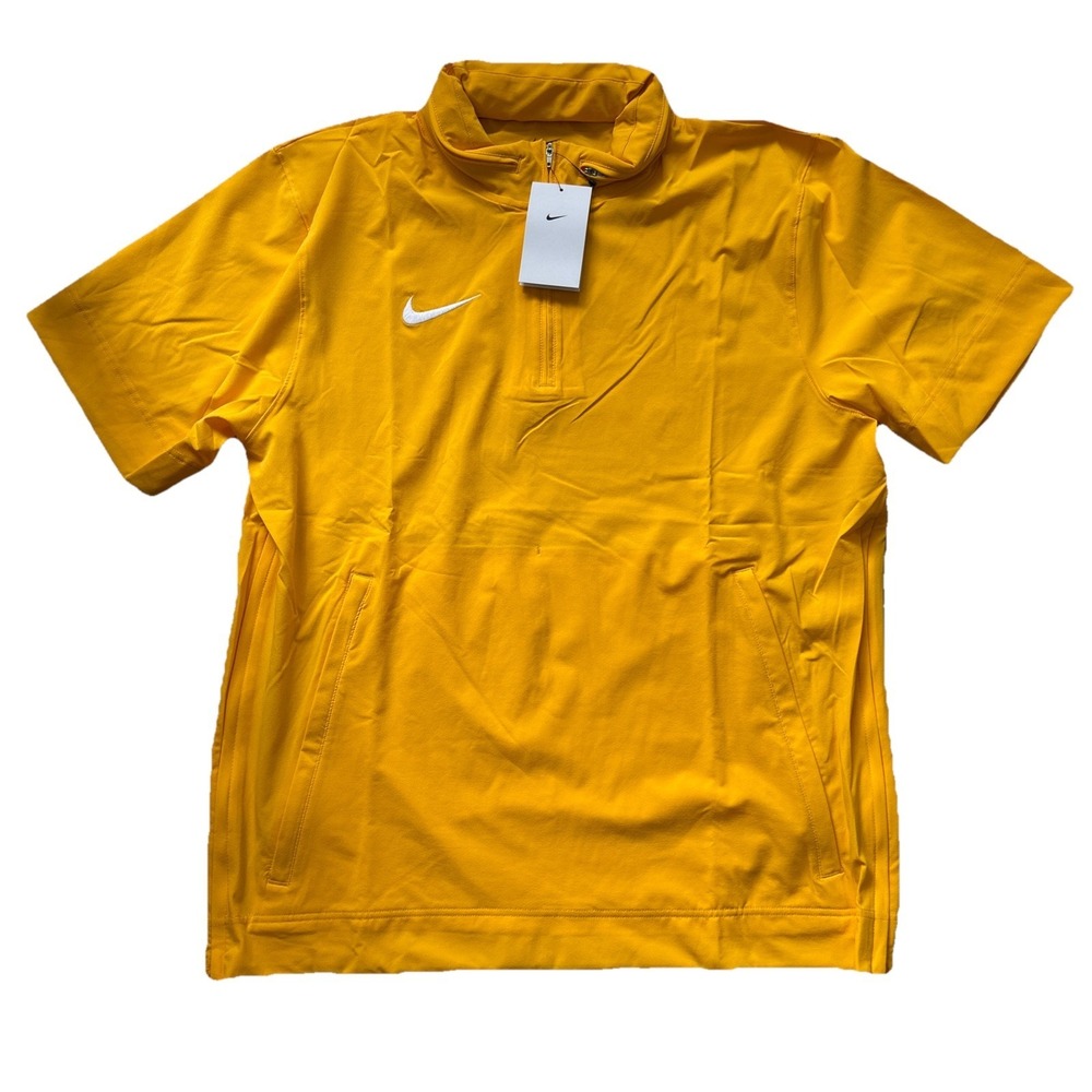 Nike Coaches Jacket SS Woven Yellow DV6755-657 Mens L Water Repellant NEW